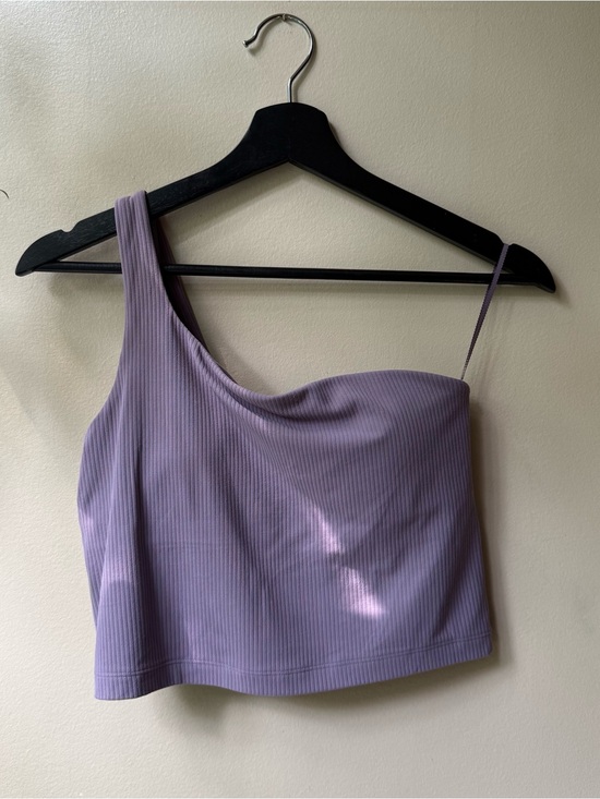 lululemon athletica Tops - lululemon athletica Asymmetric Ribbed Crop Top in Lavender